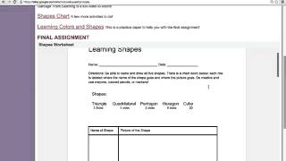 Shapes Webquest
