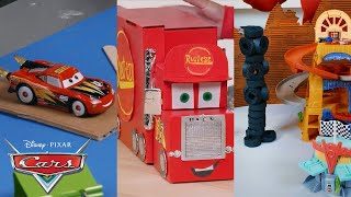 DIY Cardboard Race Track & Character Crafts for Kids | Pixar Cars