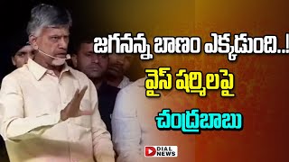 జగనన్న బాణం ఎక్కడుంది || Chandrababu Naidu Strong Comments on YS Sharmila | Jagan | Dial News