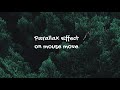 Advanced parallax effect || Change position on mouse move || Pure vanilla JavaScript project