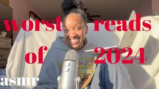 asmr the worst books I read & books I couldn't finish in 2024 (dnf's, 20+ books) rae-smr