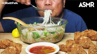 Mukbang  ASMR  Vietnamese Pho Beef Broth Soup with KFC Crunchy Chicken