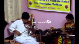 Akanksha V. Ghat performing at Sri Venkateshaiah Yuva Sangeetha Vedike