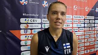 Statement Kaisa Alanko from Finland after match with Montenegro