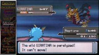 Pokemon Platinum Walkthrough Part 84 Catching Giratina (Origin Forme) in a Pokeball