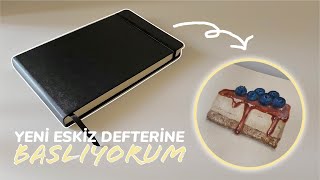 yeni eskiz defterine başlıyorum | yeni başlayanlar için marker çalışması | starting a new sketchbook