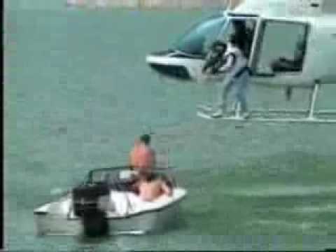 Helicopter Towing Boat - YouTube