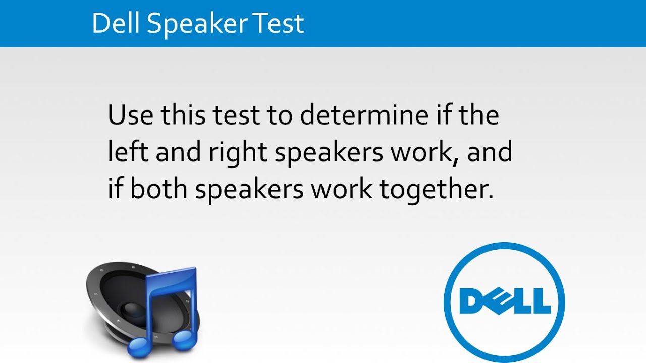Dell Speaker Test Youtube