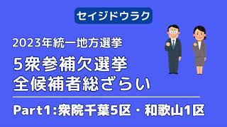 Ep.12「5衆参補欠選挙全候補者総ざらいPART.1（衆院千葉5区、和歌山1区）」