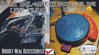 PALIT TAIL/WINKER LENS (CLEAR) INDO PARTS + PALIT FUEL TANK RUBBER CAP(BEAT KARBU)