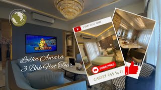 Lodha Amara 3 Bhk Sample Flat Tour | Carpet 955 Sq Ft | Million Bricks #thane #subscribe #lodhaamara