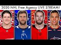 2020 NHL FREE AGENCY LIVE STREAM! (Hockey Free Agents Pietrangelo/Hall/Krug Trade Rumors Talk)