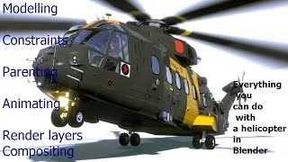 Helicopter modelling, rigging, animation, rendering and compositing in blender Helicopter modelling, rigging, animation, rendering and compositing in blender