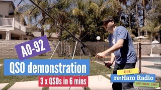 AO-92 Satellite demo ham radio QSO with Arrow Antenna