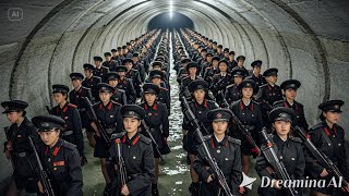 Breaking News! !10,000 North Korean and Russian Female Soldiers Hiding in Tunnels End Tragically