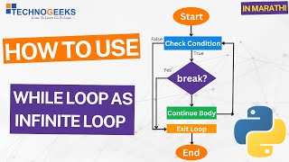 How to use while loop as infinite loop in Python | Marathi | Technogeeks