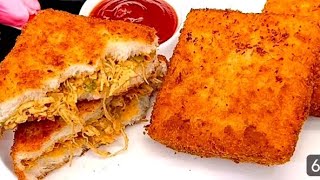 Chicken Bread Pockets Recipe |Crispy Chicken Snacks Recipe    |Ramadan Recipes 2025