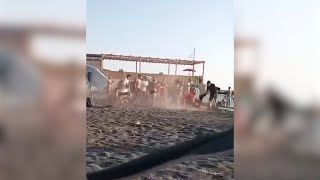 Rissa sulla spiaggia libera: video, indagini e vergogna