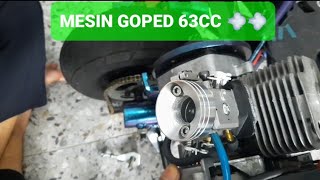 pasang mesin goped 63cc porting polish/scooter engine 63cc #standupscootergas #gasscooter