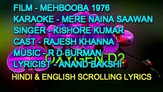 Mere Naina Saawan Bhadon Karaoke With Lyrics Oxygen D2 Kishore Mehbooba 1976