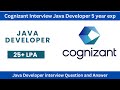 Cognizant Interview 5 year of experience | Java developer