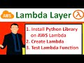 Install Python Library in Lambda | AWS Lambda Layer