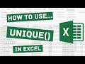 How to Use the UNIQUE Function in Excel