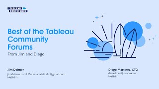 TC24 Recording: Best of the #tableau  Community Forums from Jim and Diego #tableaututorial