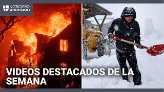 Incendios en California y tormenta invernal causa estragos en EEUU: videos destacados de la semana