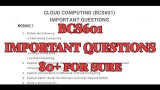 Cloud Computing, Super important questions, BCS601, 22 scheam, 6th sem, CSE Stream