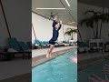 brave leap 2.5 year old jumps into pool trusting dad completely 😱