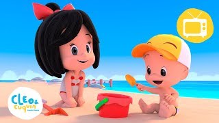 Un Día en la Playa. Nuevos episodios y canciones infantiles de Cleo y Cuquín | Familia Telerín