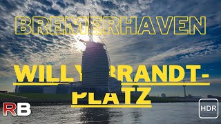 Bremerhaven Deich Willy-Brandt-Platz Helgoland Katamaran 4K HDR10+