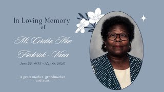 Celebration of Life Services for Mrs. Ceretha Vann