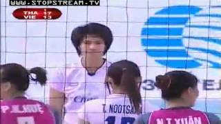 AVC 2012 Thailand VS Vietnam Semi final 15 09 2012 Set 1 of 3