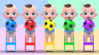 5 Color Song! | Five Little Monkeys Jumping On The Bed Nursery Rhymes | Baby & Kids Songs