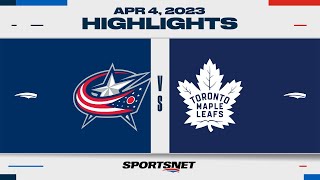 NHL Highlights | Blue Jackets vs. Maple Leafs - April 4th, 2023