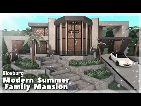 BLOXBURG: Modern Summer Family Mansion Speedbuild Roblox House Build