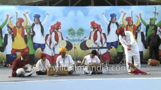 A Rajasthani folk troupe sings 'Nibuda' song
