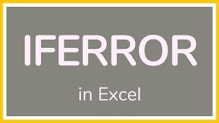 How to use IFERROR in Excel - Tutorial