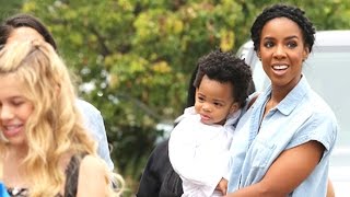 Kelly Rowland And Son Titan At The Safe Kids Day Event