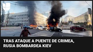 En un minuto: Rusia bombardea Kiev y otras ciudades de Ucrania tras ataque a puente de Crimea