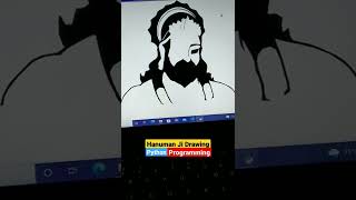 Hanuman Ji Drawing using Python Turtle Graphics @VastCoding