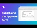 Publish and use Approval Form in Yeeflow