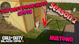 SEASON 2 PROP HUNT: All *BEST* Working Glitch \u0026 Spots on Prop Hunt- On NukeTown!