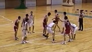 1999年　富山県バスケットボール　インターハイ予選　準決勝　富山商業(赤) 高岡商業(白)