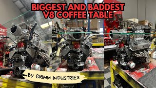 Grimm Industries has made The Biggest and Baddest v8 engine coffee table