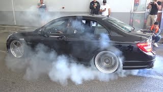 BURNOUTS & MADNESS in a Tunnel!! - CRAZY Tuned Cars LOUD Sounds, Launch Controls