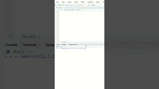 Matrix in R Statistics #Shorts
