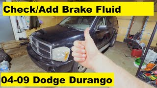 Brake Fluid Reservoir Location Dodge Durango 04 05 06 07 08 09 2004 2005 2006 2007 2008 2009